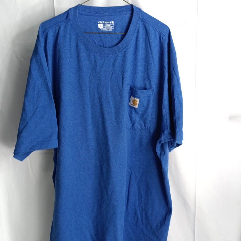 Carhartt Mens XL Loose Fit K87 Pocket T-Shirt Heather Blue Short Sleeve Tee